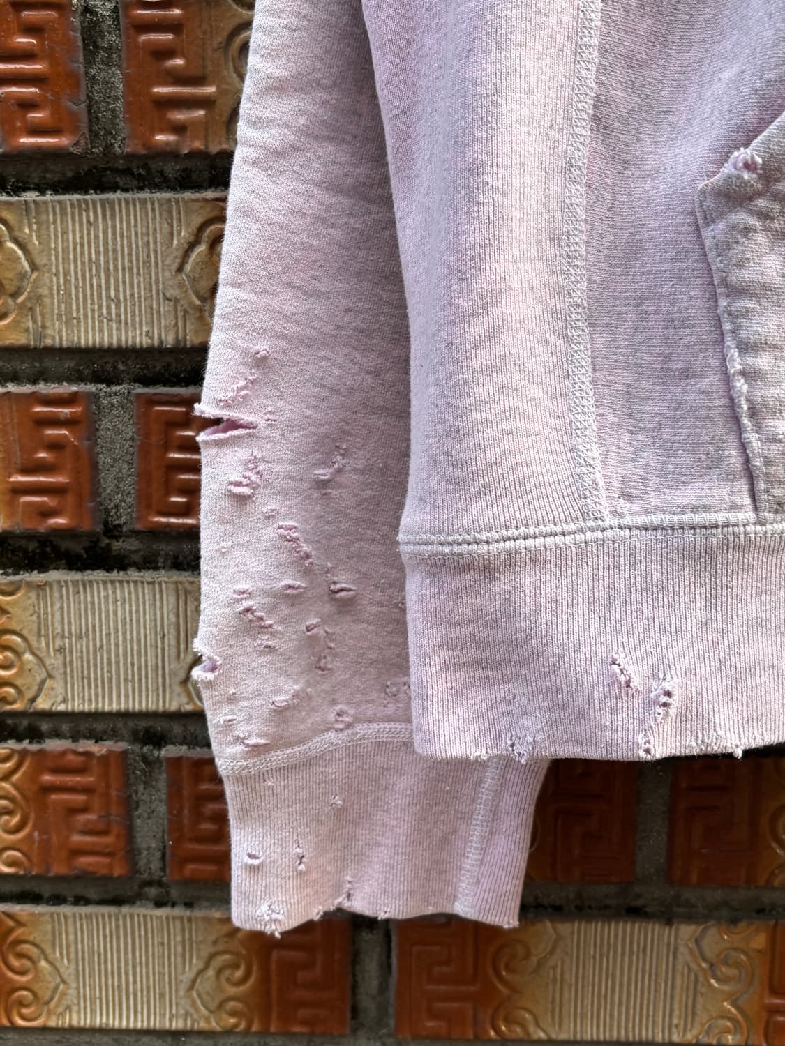 18ss 슈프림 핑크다잉 디스트레스드 gonz 후드 상품이미지5