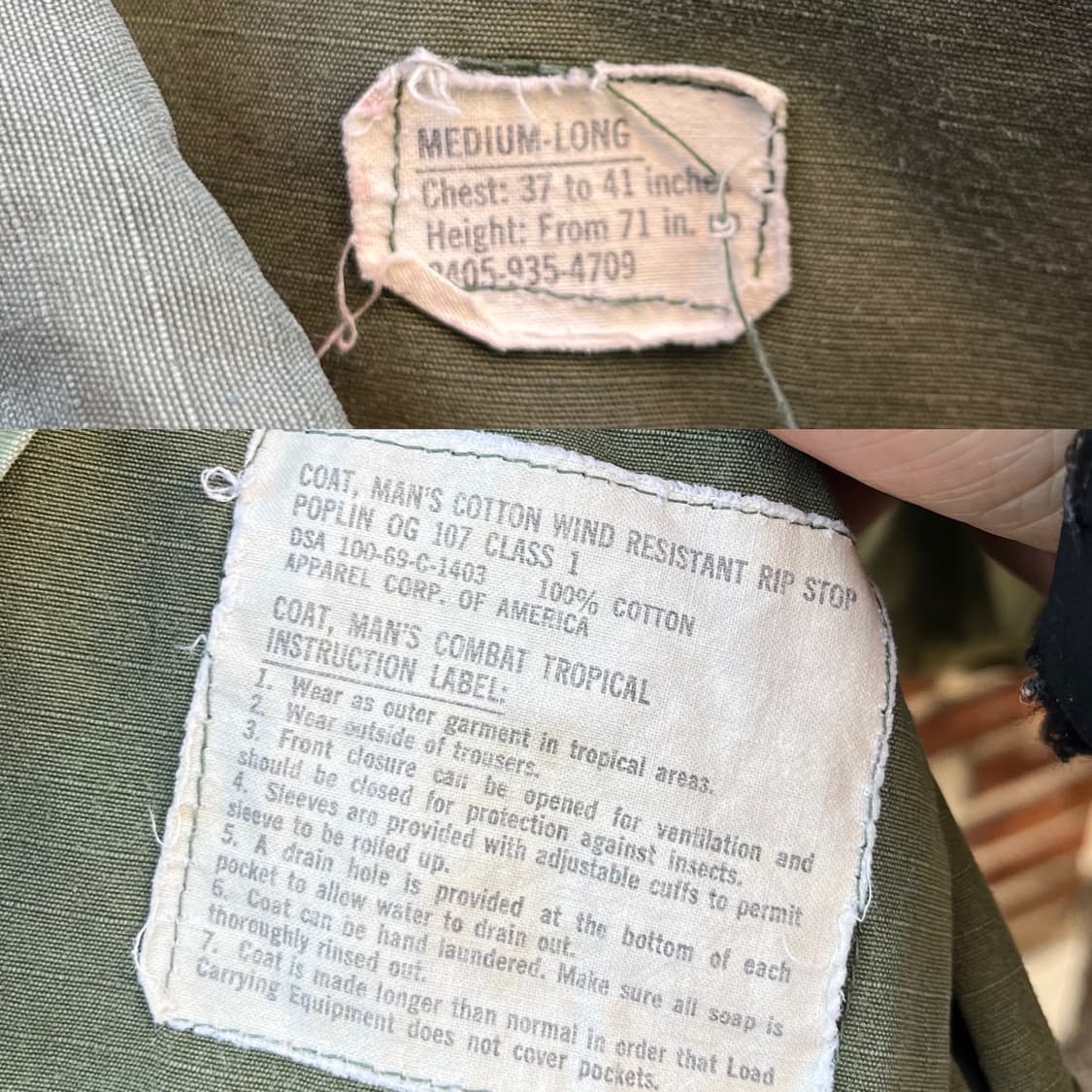 60s 오리지날 미군 정글퍼티그 자켓 (M/L) 상품이미지5