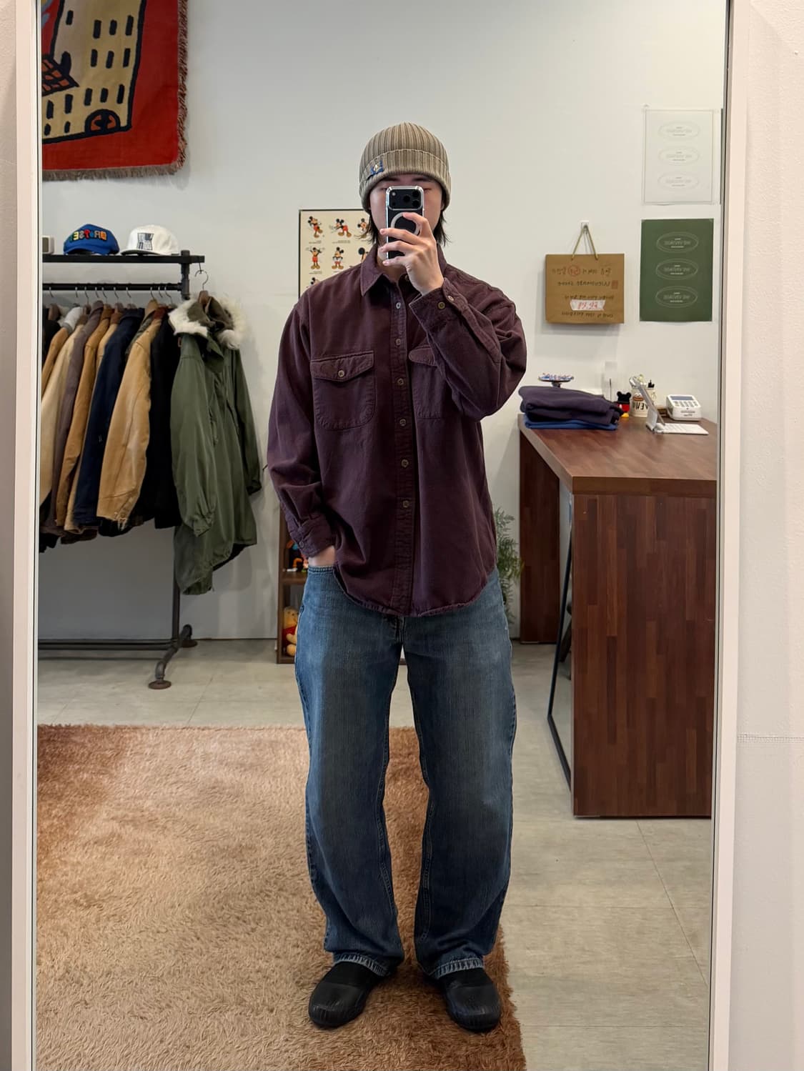 ST.John's Bay 세인트 존스 베이 빈티지 샤모아 셔츠 상품이미지2