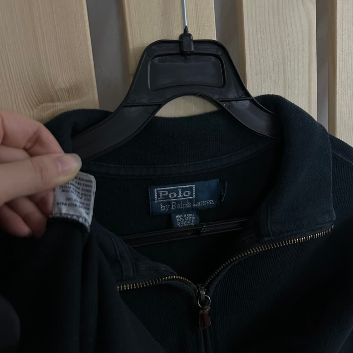 (L) 폴로 랄프로렌 블랙 반집업 니트 상품이미지5