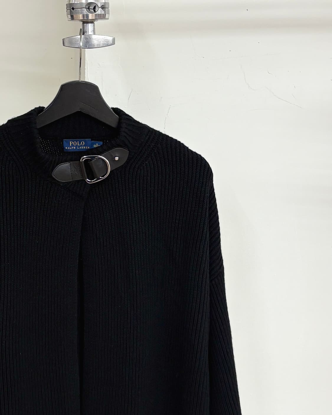 폴로 랄프로렌 블랙 넥 버클 메리노울 가디건 상품이미지4