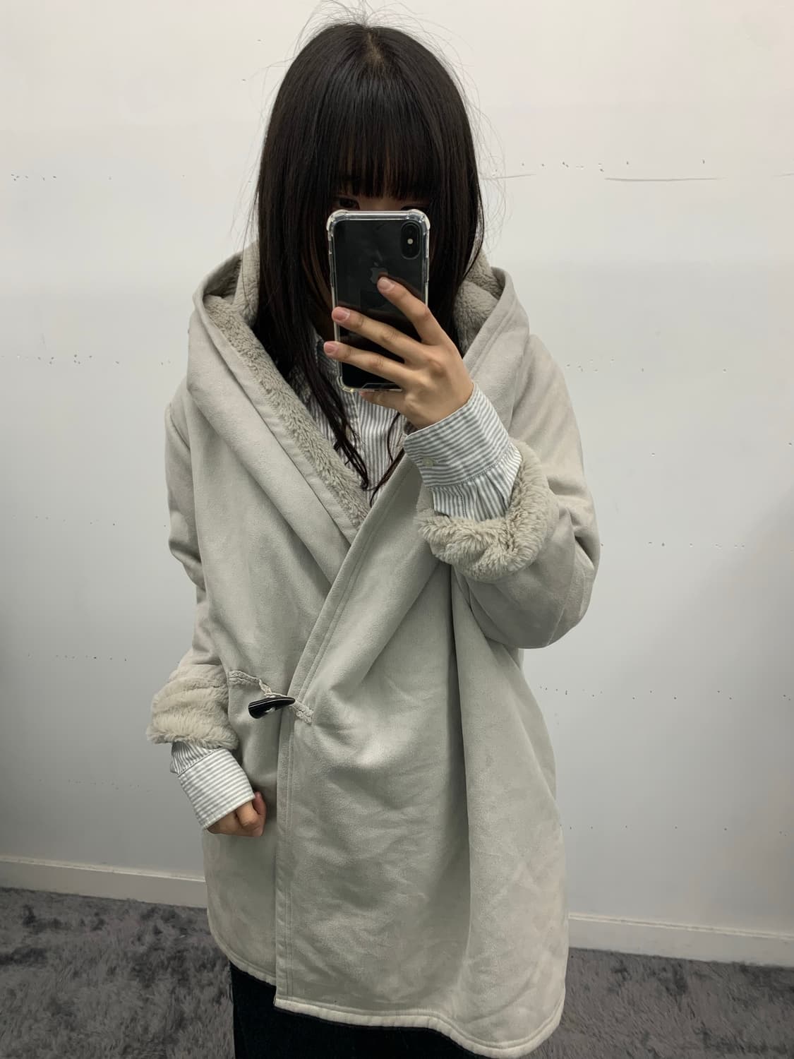 스웨이드 랩 코트 상품이미지3