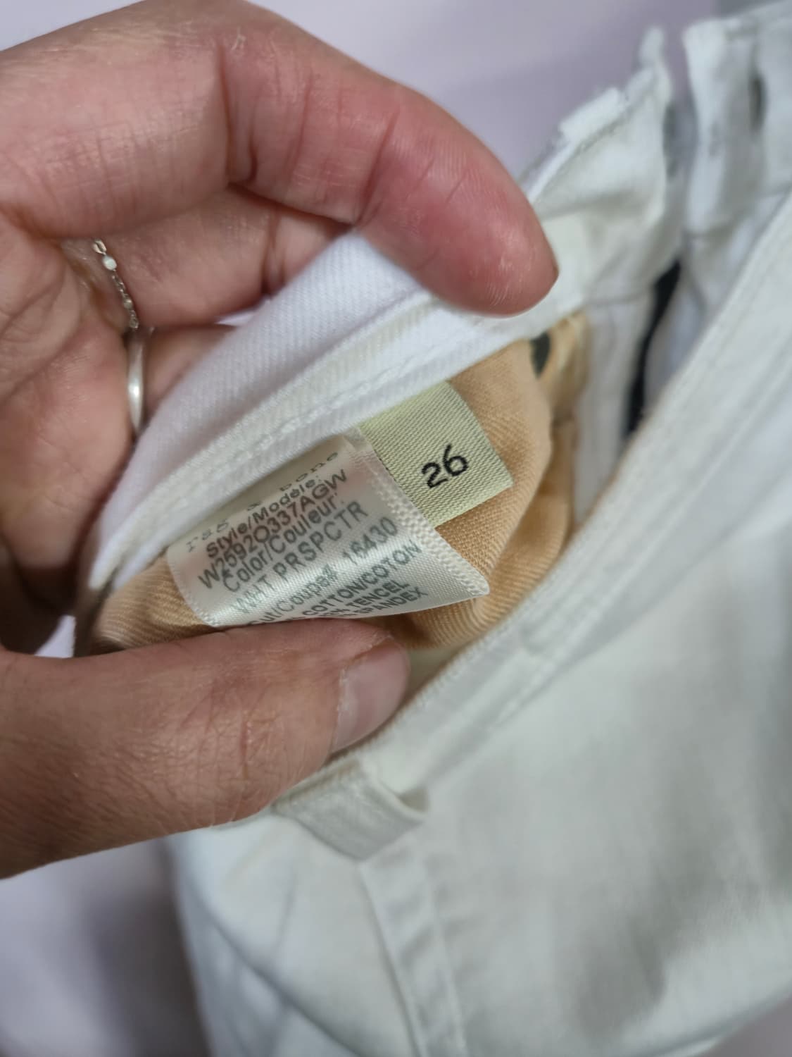 랙앤본 화이트 데미지 청바지 상품이미지10