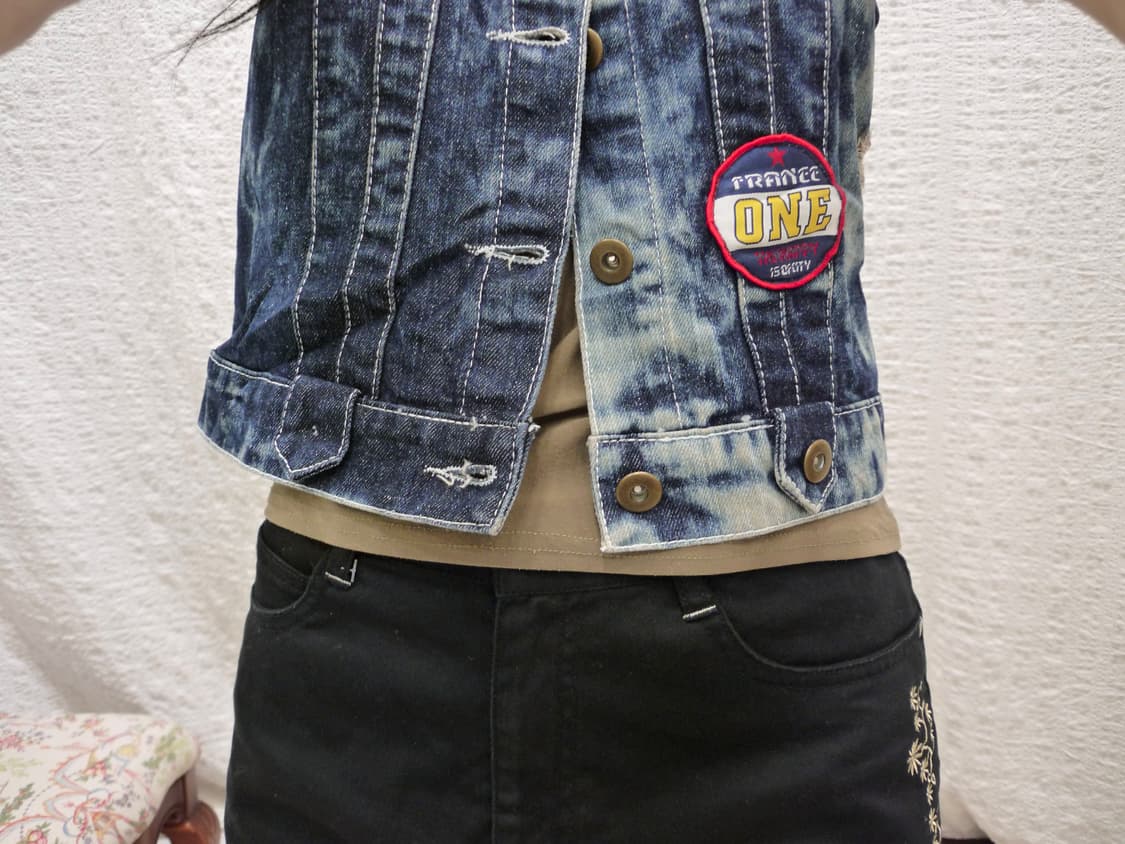retro denim vest 상품이미지5