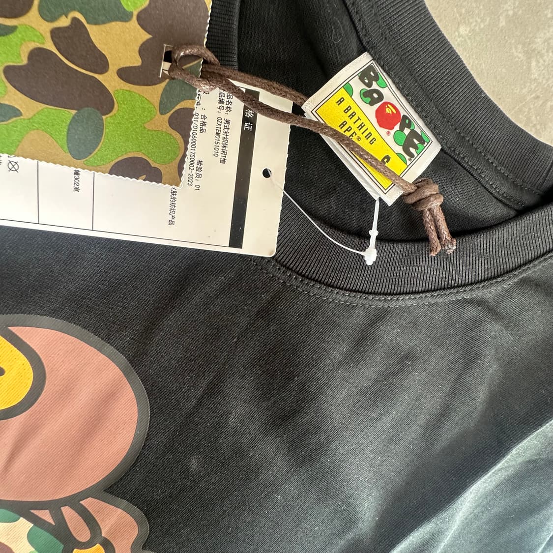 베이프 베이비 마일로 카모 그린 블랙 반팔 상품이미지7