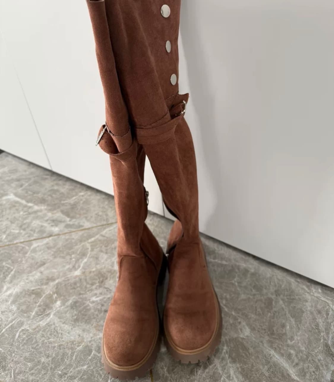 빈티지 브라운 롱부츠 상품이미지2