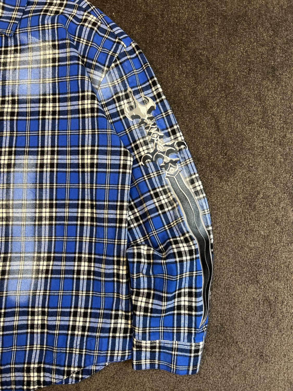 Thug Club 체크 그래픽 셔츠 상품이미지4