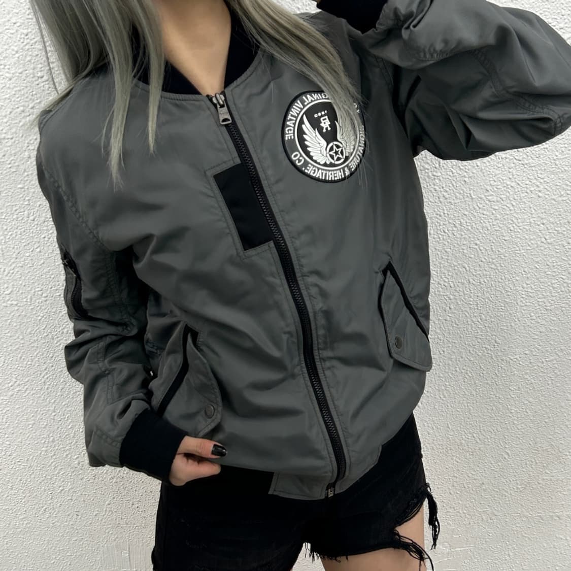 버커루 그레이 항공자켓 L 상품이미지2