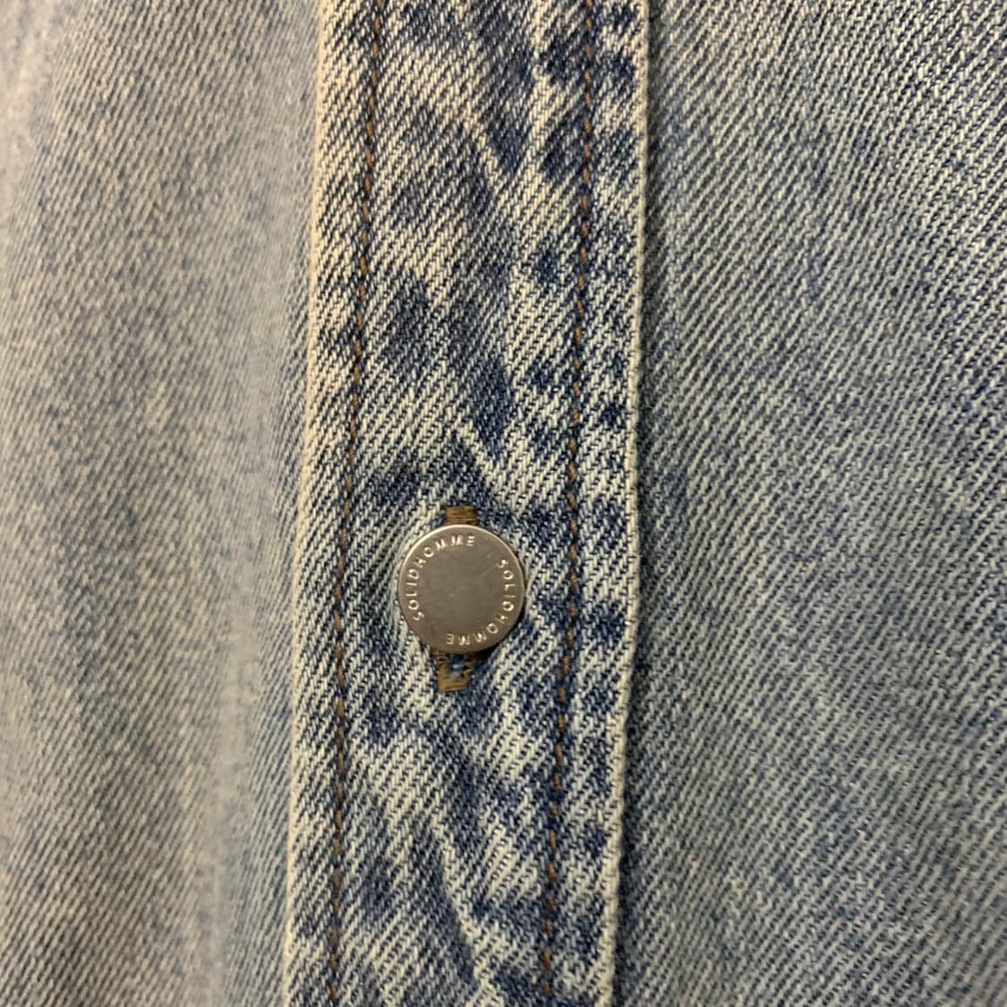 48 솔리드옴므 19 워싱 청남방 데님 셔츠 자켓 셔켓 상품이미지4