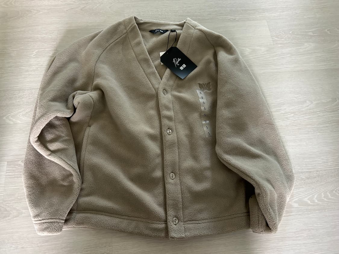 유니클로 니들스 플리스 오버사이즈 가디건 베이지 S사이즈 상품이미지1