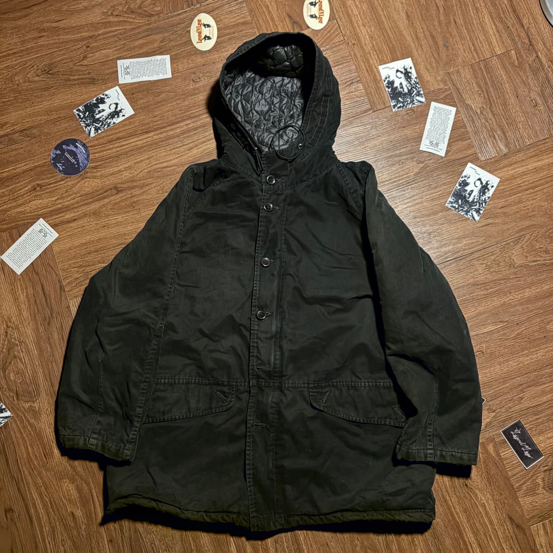 90S CP COMPANY 코튼 캔버스 가먼트 다잉 자켓 상품이미지1