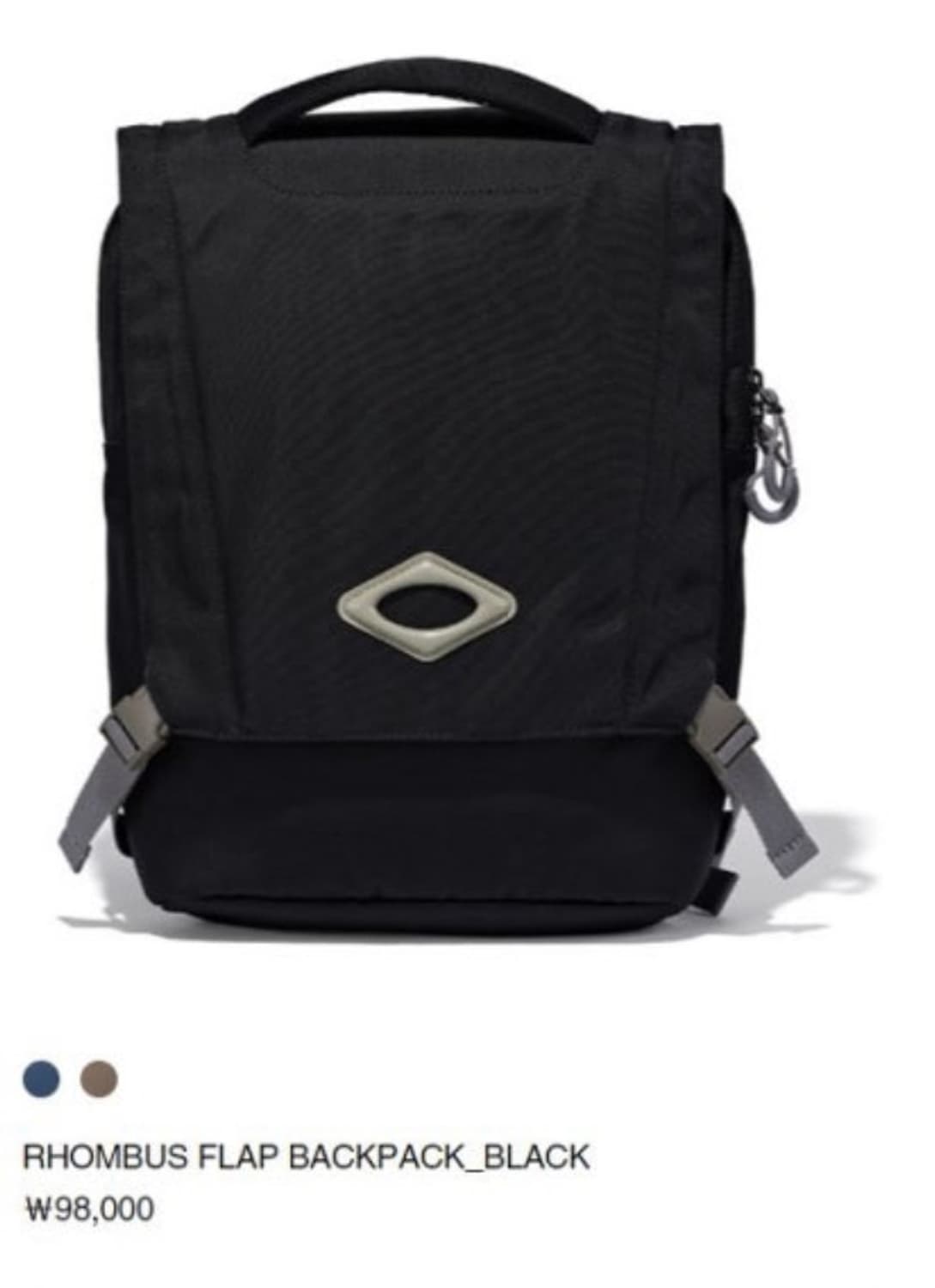미스치프 Rhombus Flap Backpack Black 상품이미지6