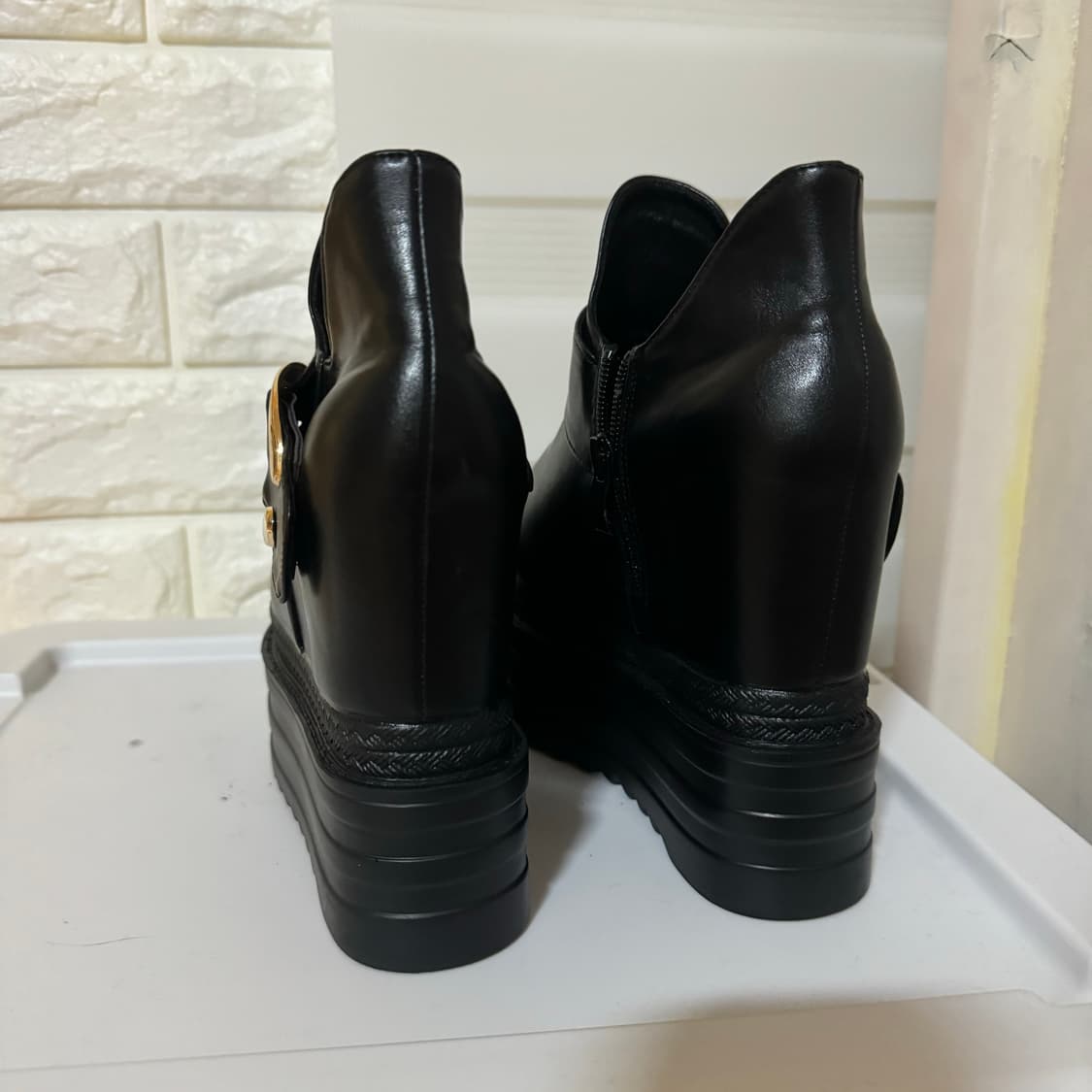 통굽 웨지힐 속굽 부티힐 워커힐 13cm 230 상품이미지4