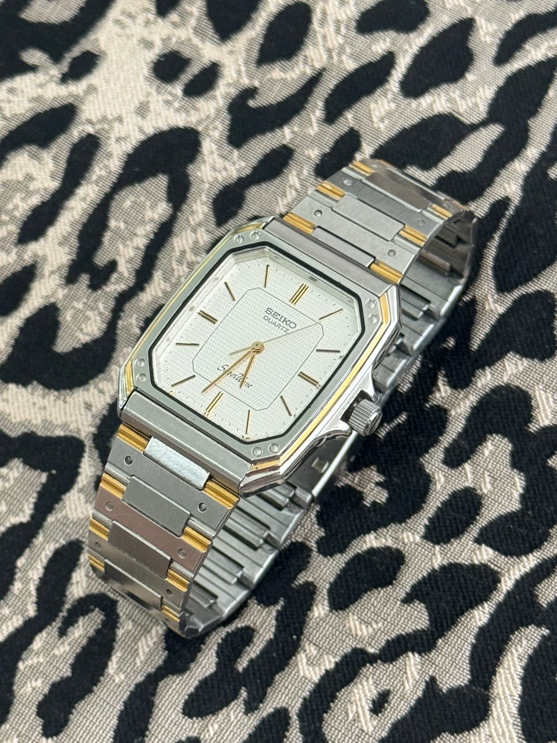 80s 빈티지 세이코 실버웨이브 탱크 쿼츠 상품이미지5