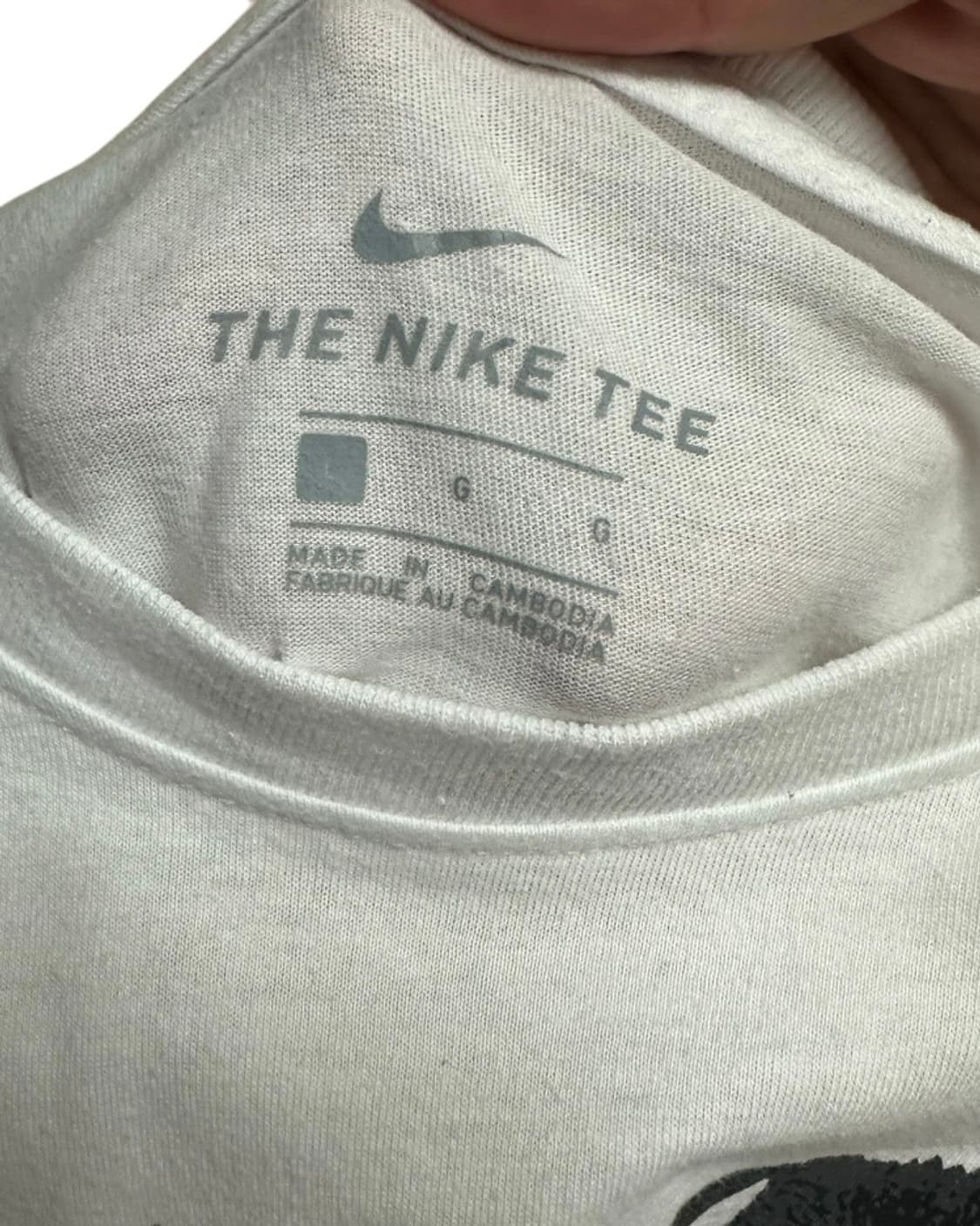 나이키 레드스우시 그래픽 레귤러핏 반팔티셔츠 화이트 L size 상품이미지3