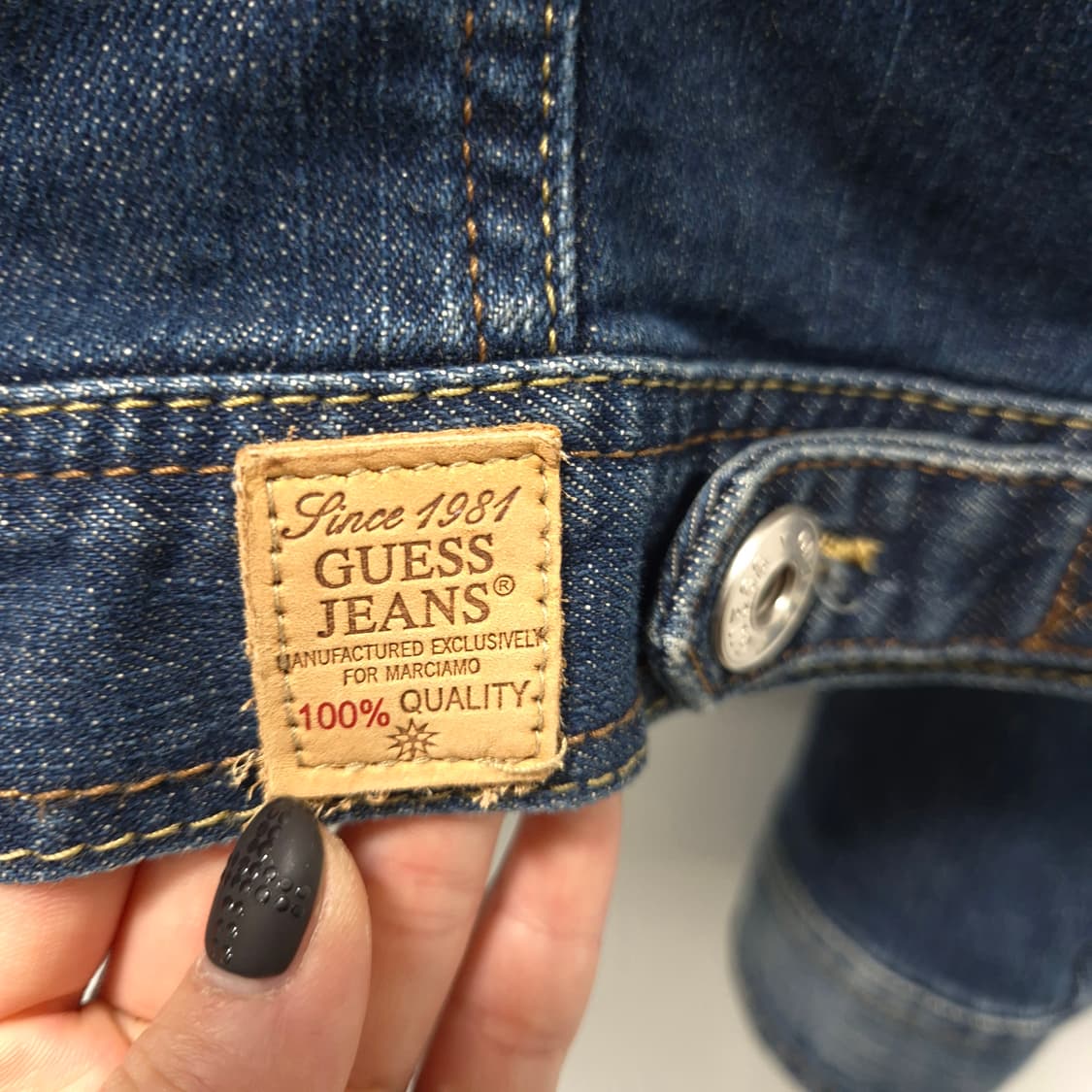 게스 Y2K 워싱 데님 트러커 자켓 S 상품이미지6