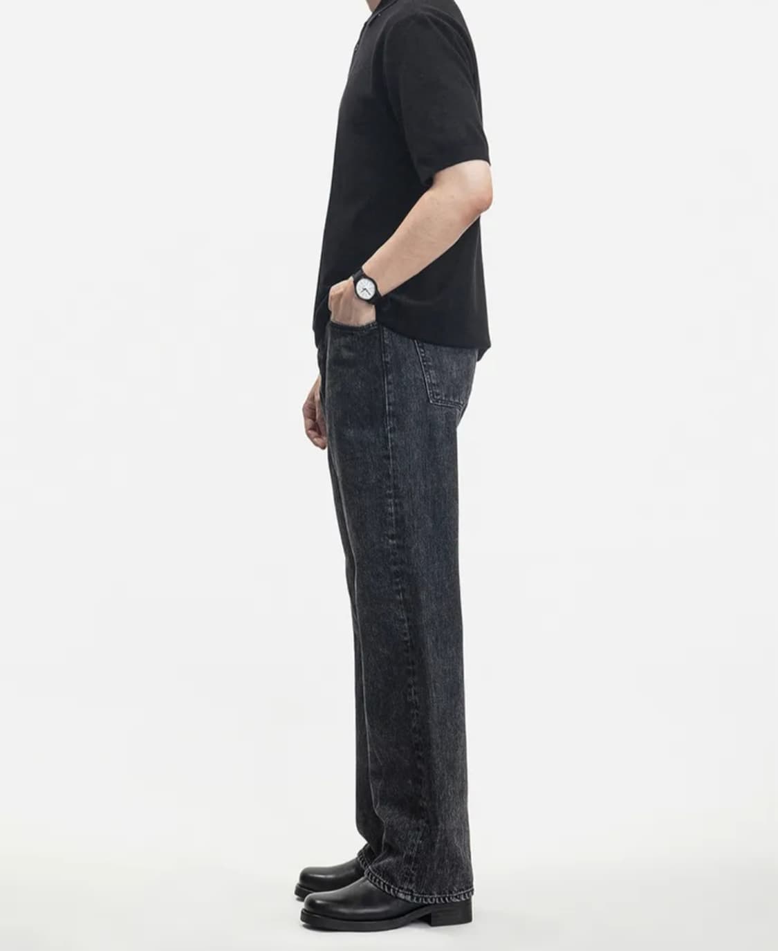 [31] 모드나인 블랙스타더스트 mod1 와이드 스트레이트 데님 청바지 상품이미지3