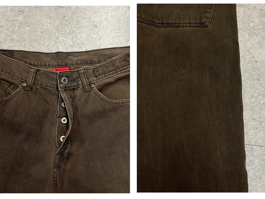 USA 게스 빈티지 자켓L 팬츠W34L32 셋업 브라운 #csz1989 상품이미지9