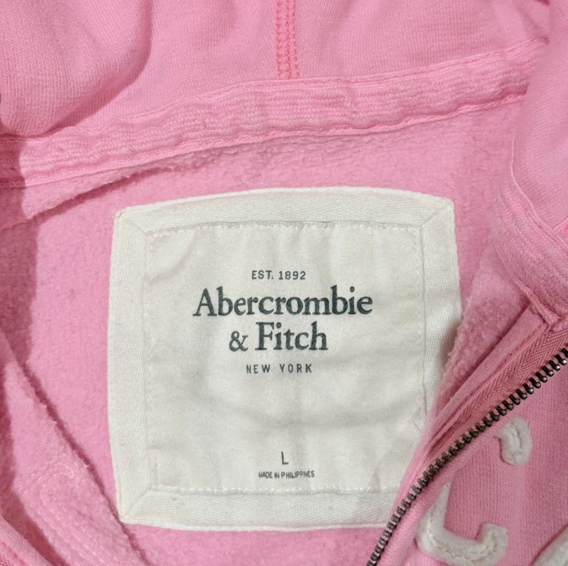 아베크롬비 앤 피치 빈티지 핑크 패치 후드 집업 상품이미지4