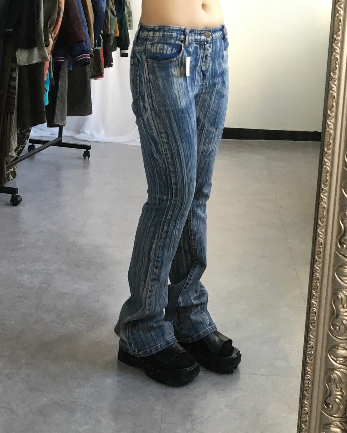 Pattern point denim pants 상품이미지1
