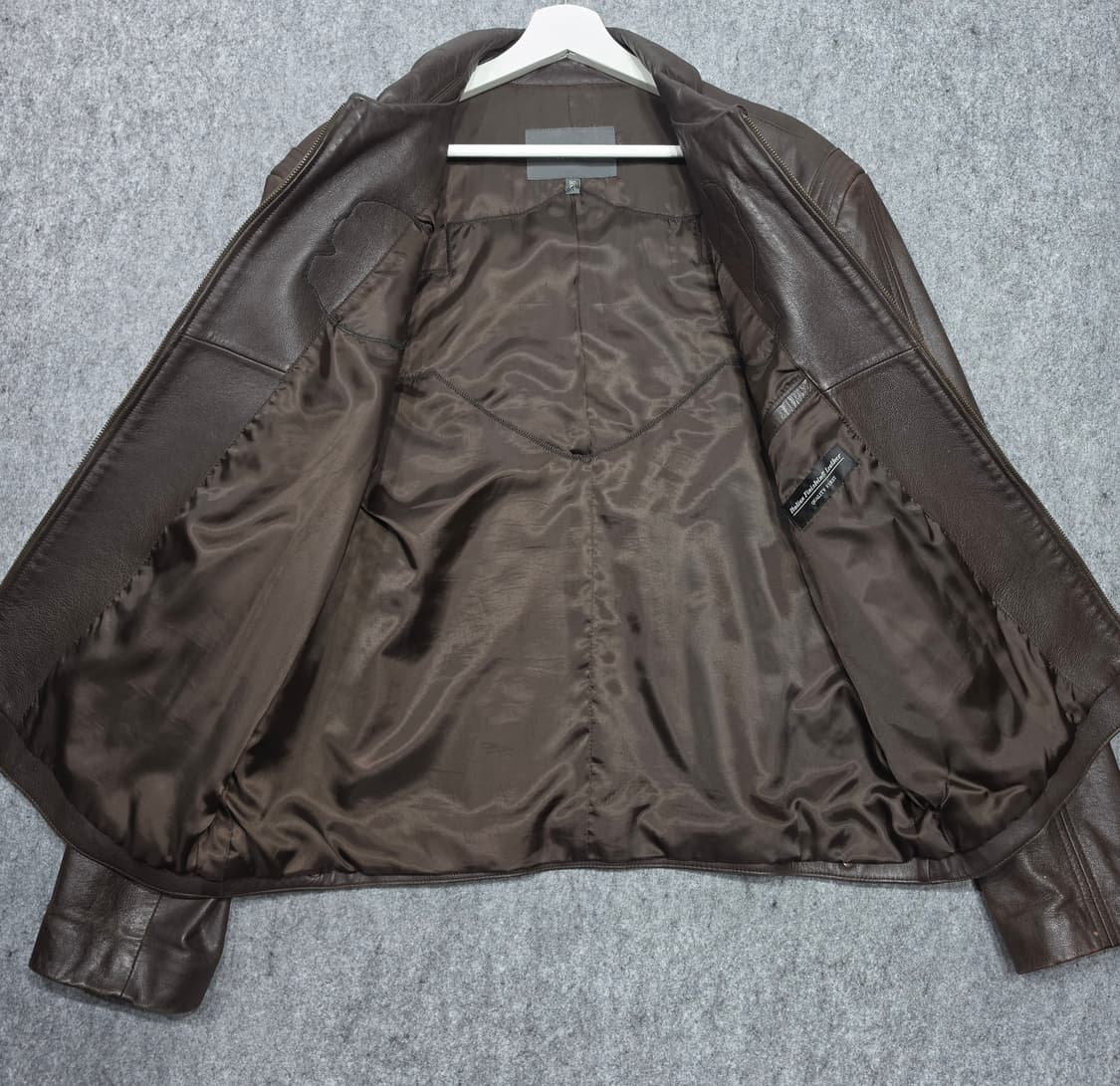지오 송지오 빈티지 할리 패치 커스텀 양가죽 레더 자켓 110 브라운 상품이미지3