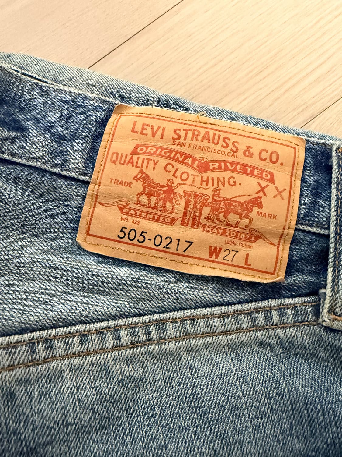 [w27] 우먼스 LVC 1967-505 셀비지 데님 상품이미지5