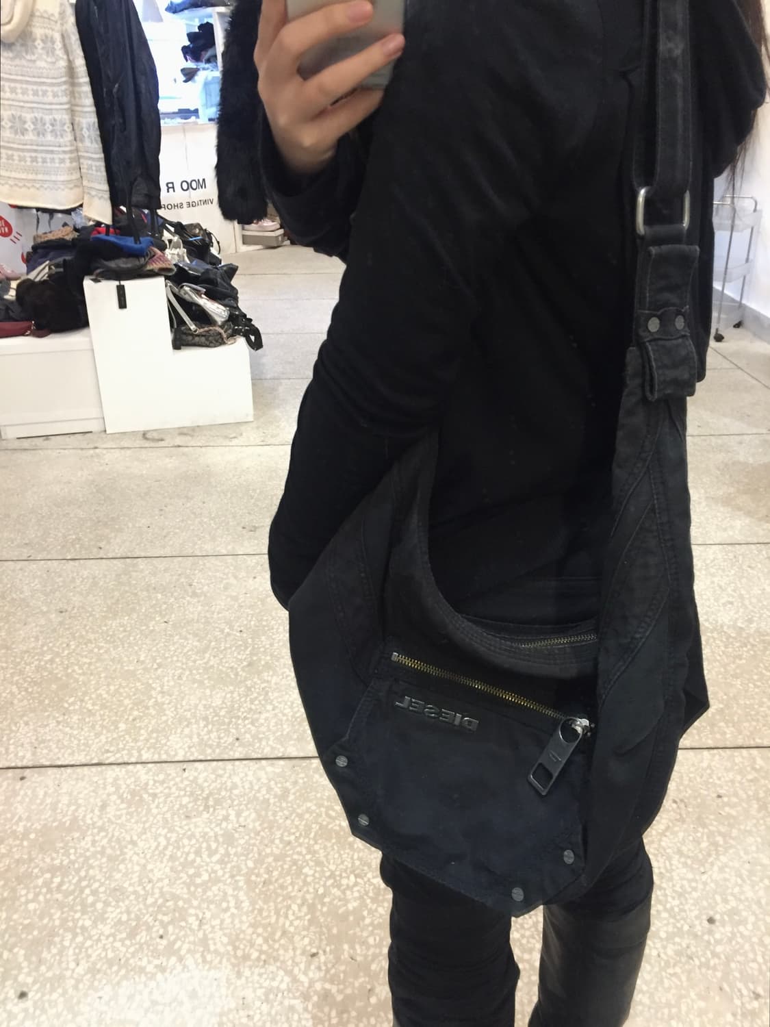 Diesel archive shoulder bag - black 상품이미지1