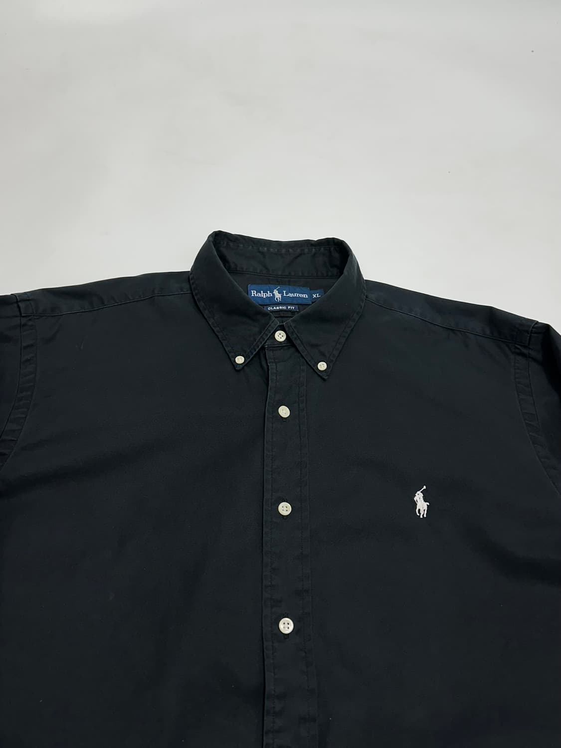 폴로 랄프로렌 블랙 솔리드 셔츠 상품이미지3