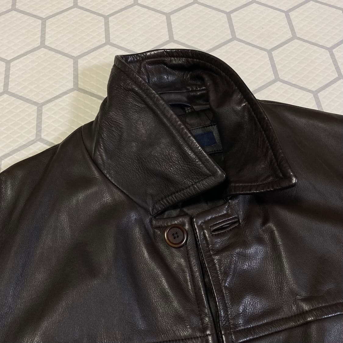 (M) 00s 갭 레더 카코트 다크 브라운 올드갭 상품이미지1