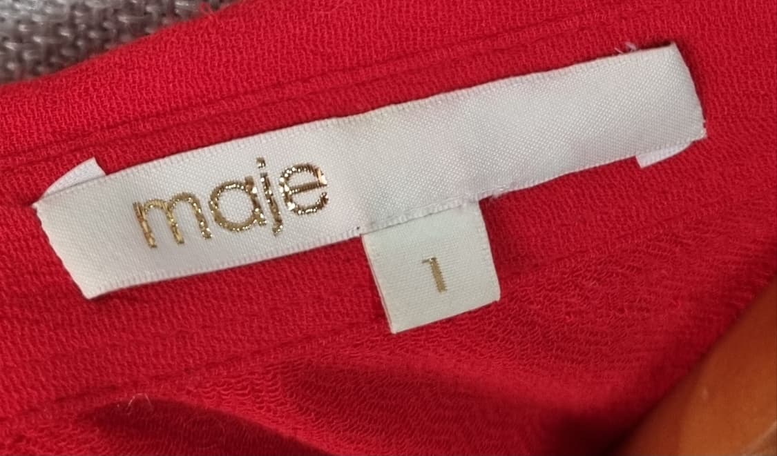1사이즈) Maje 마쥬 레드 셔츠 블라우스 상품이미지3