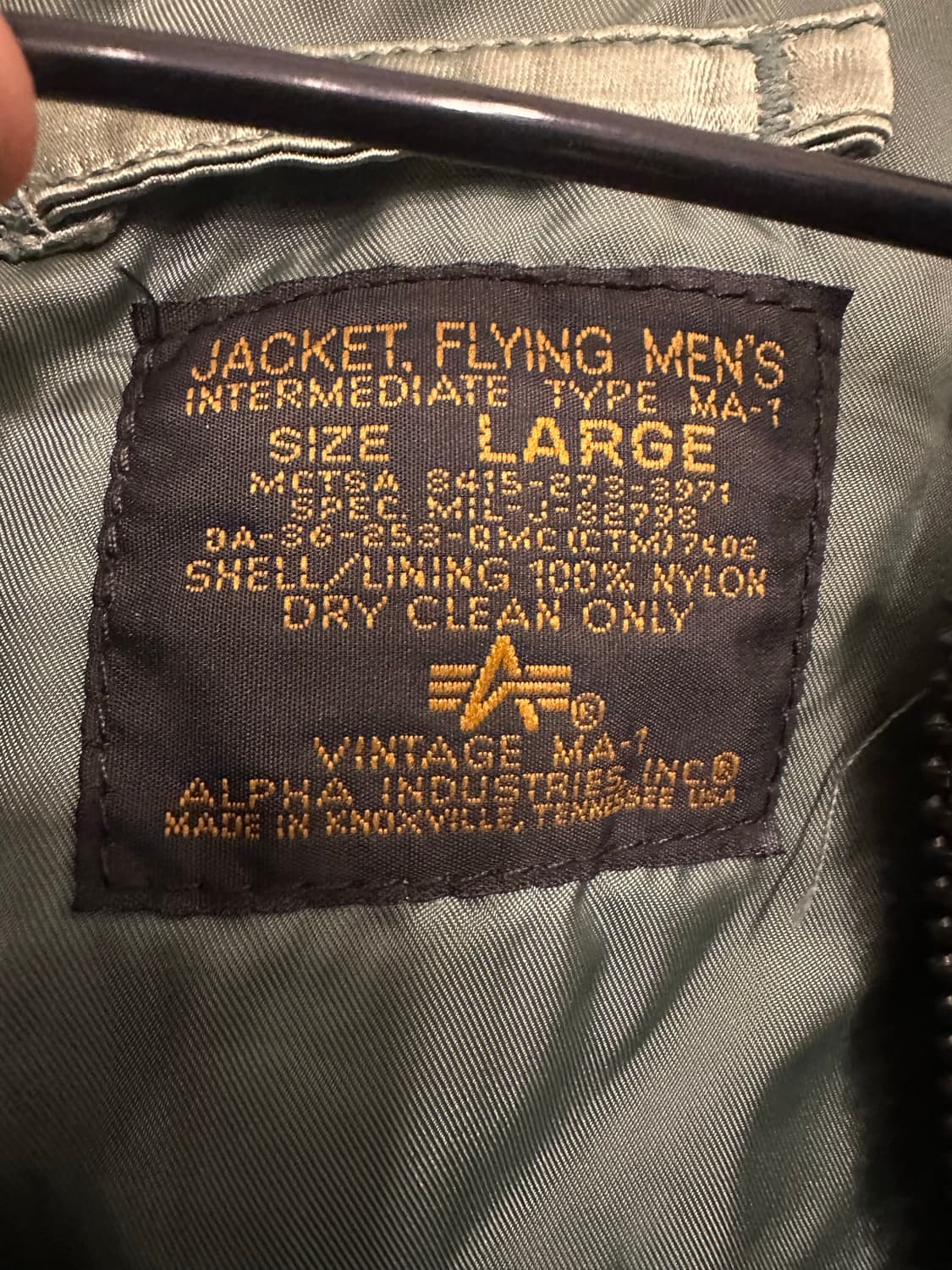 L)80~90s 알파인더스트리 MA-1 상품이미지3