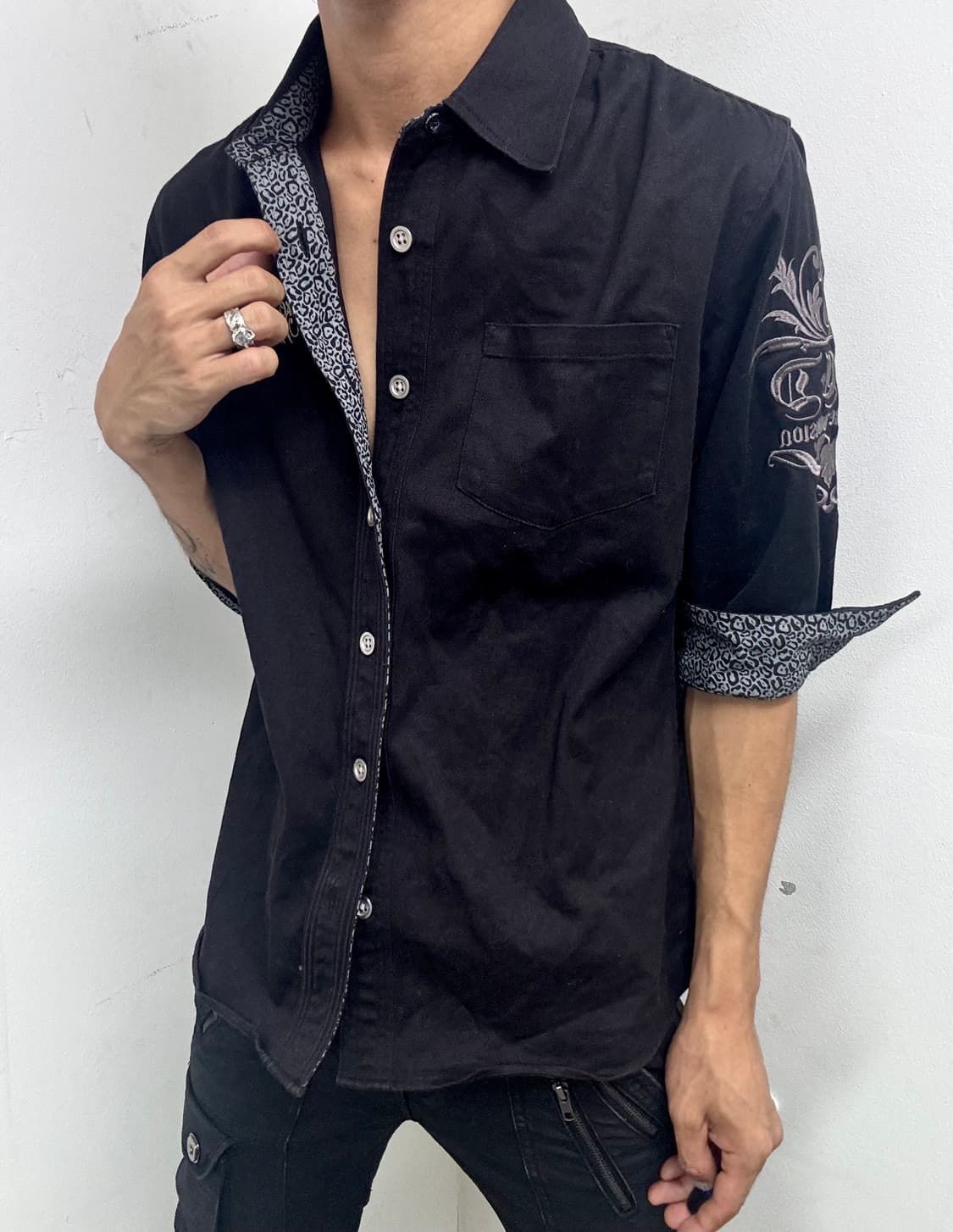 “M.C.D“ 00’s Design Black Leopard half S 상품이미지9