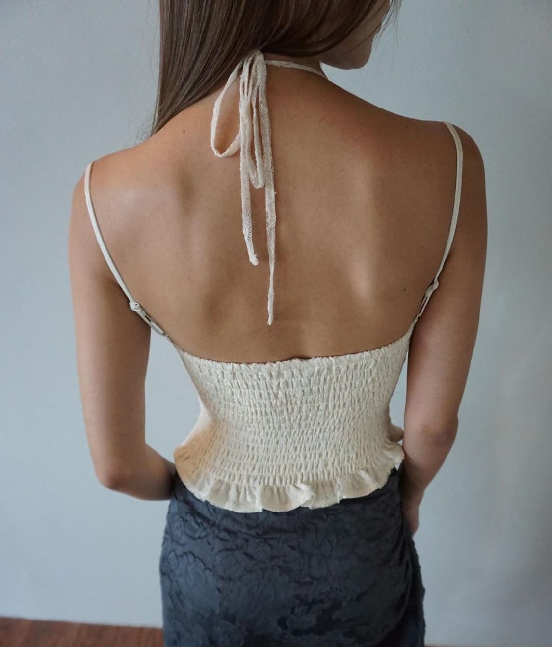 스컬프터 sculptor90s Glossy Corset Top White 상품이미지2