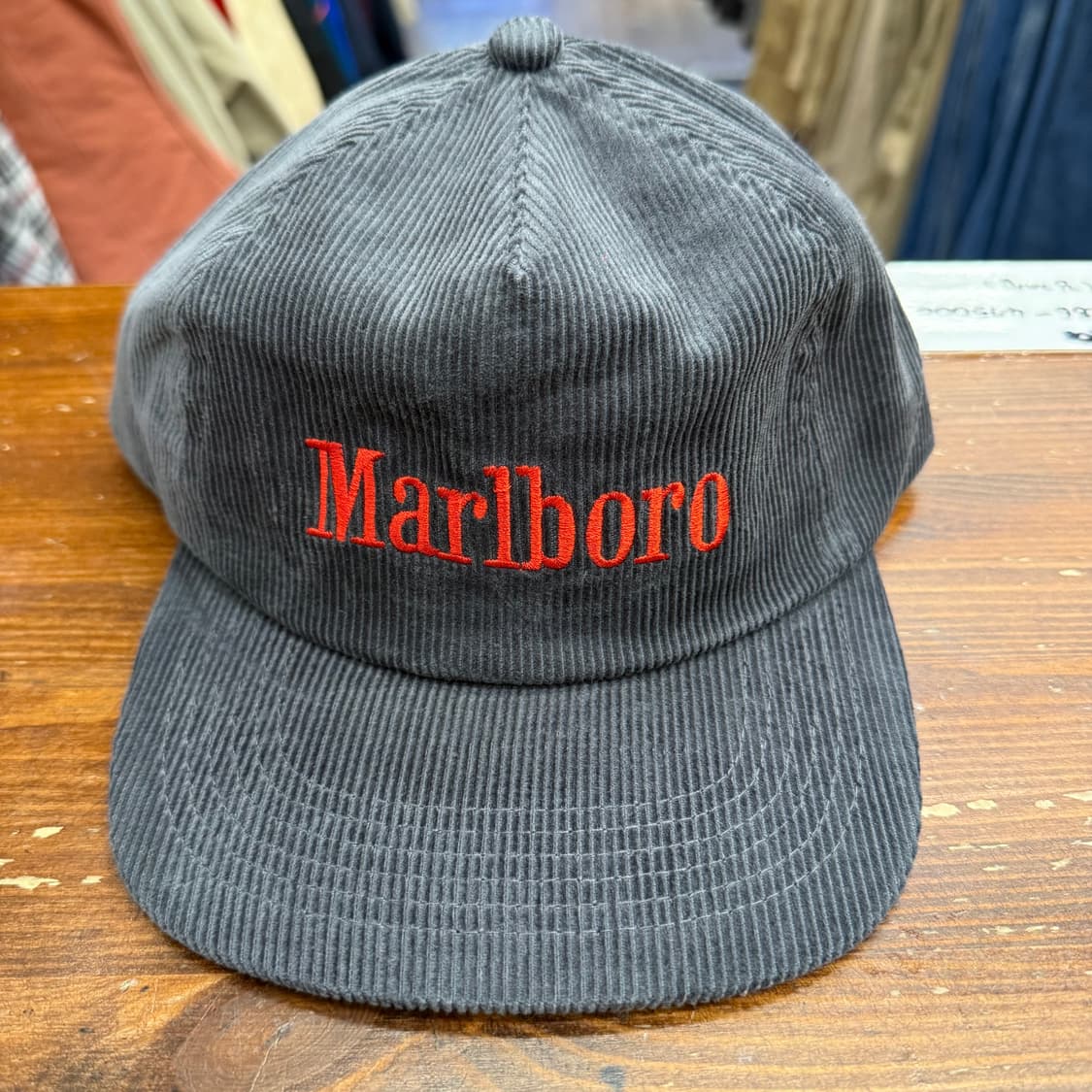 말보로 코듀로이 차콜 캡 상품이미지1
