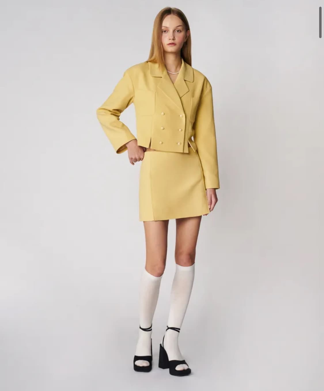 Grove 그로브 노라 자켓&스커트 셋업 블랙 상품이미지1