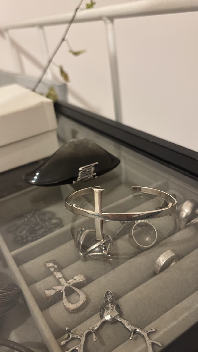 (Rare* ) 90‘s Cross Bracelet (Silver) 상품이미지6