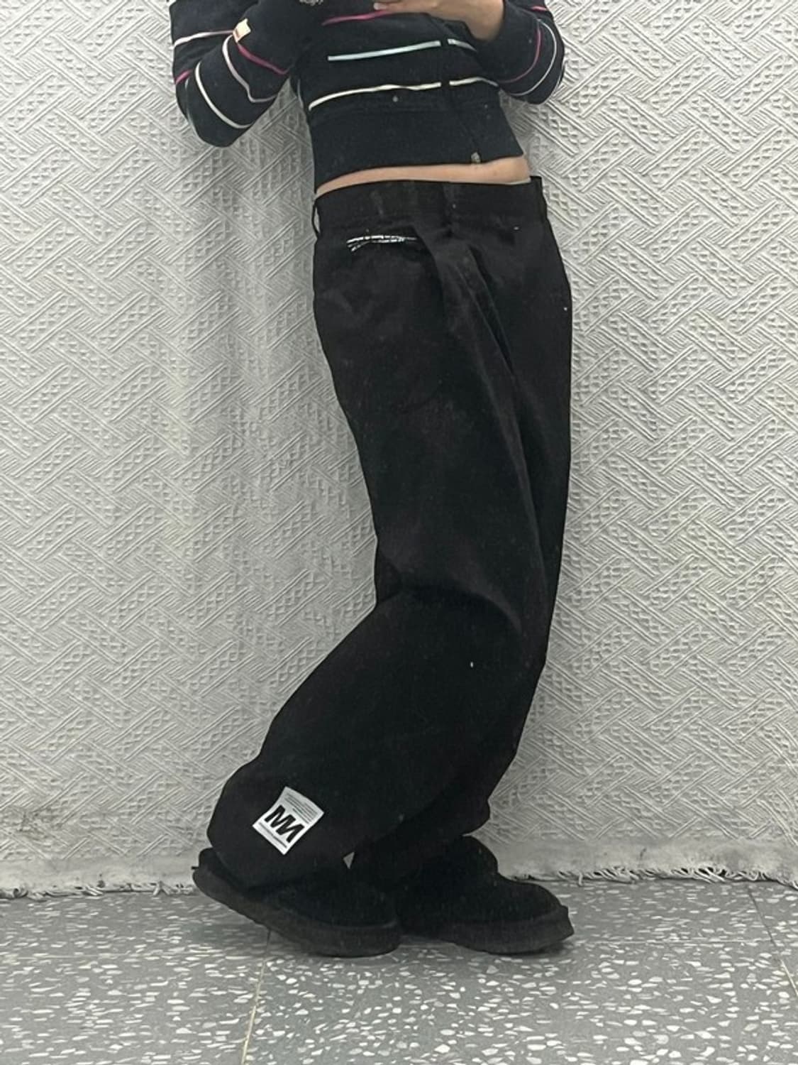 노매뉴얼 핀턱 캐주얼 코튼팬츠 면바지 L C06404 상품이미지1