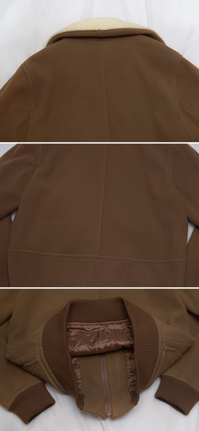 아페쎄 (a.p.c) 브론즈 시어링 집업 봄버 울자켓 (M / 100) 상품이미지5