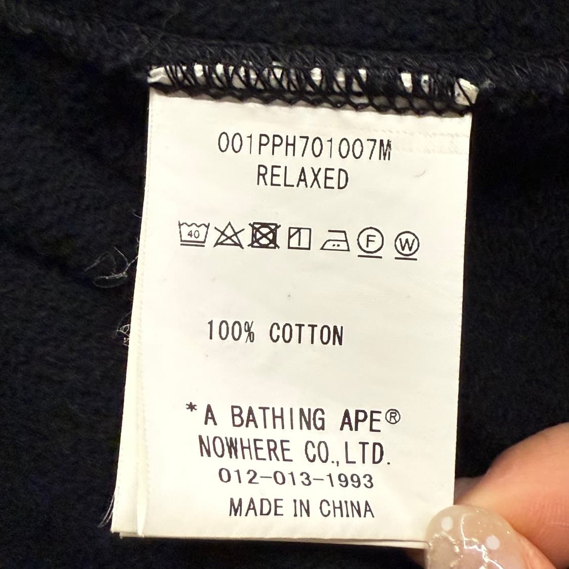 베이프 블랙 헤드 원 포인트 스몰로고 후드티 상품이미지6