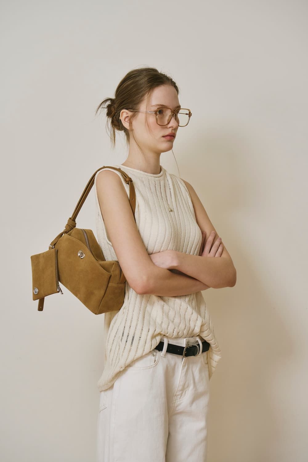 Noa Bag - Suede Beie 상품이미지1