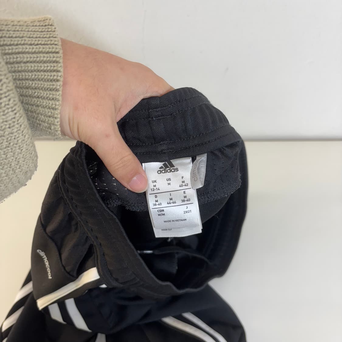 M 아디다스풋볼 블랙 머슬핏 CLIMACOOL 트레이닝 축구팬츠 상품이미지5