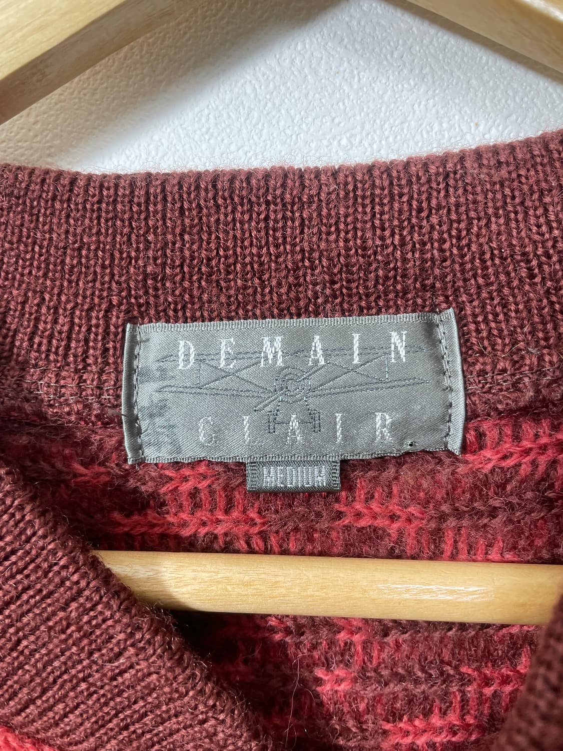 일본빈티지 기하학 패턴 니트 M - K17 상품이미지4