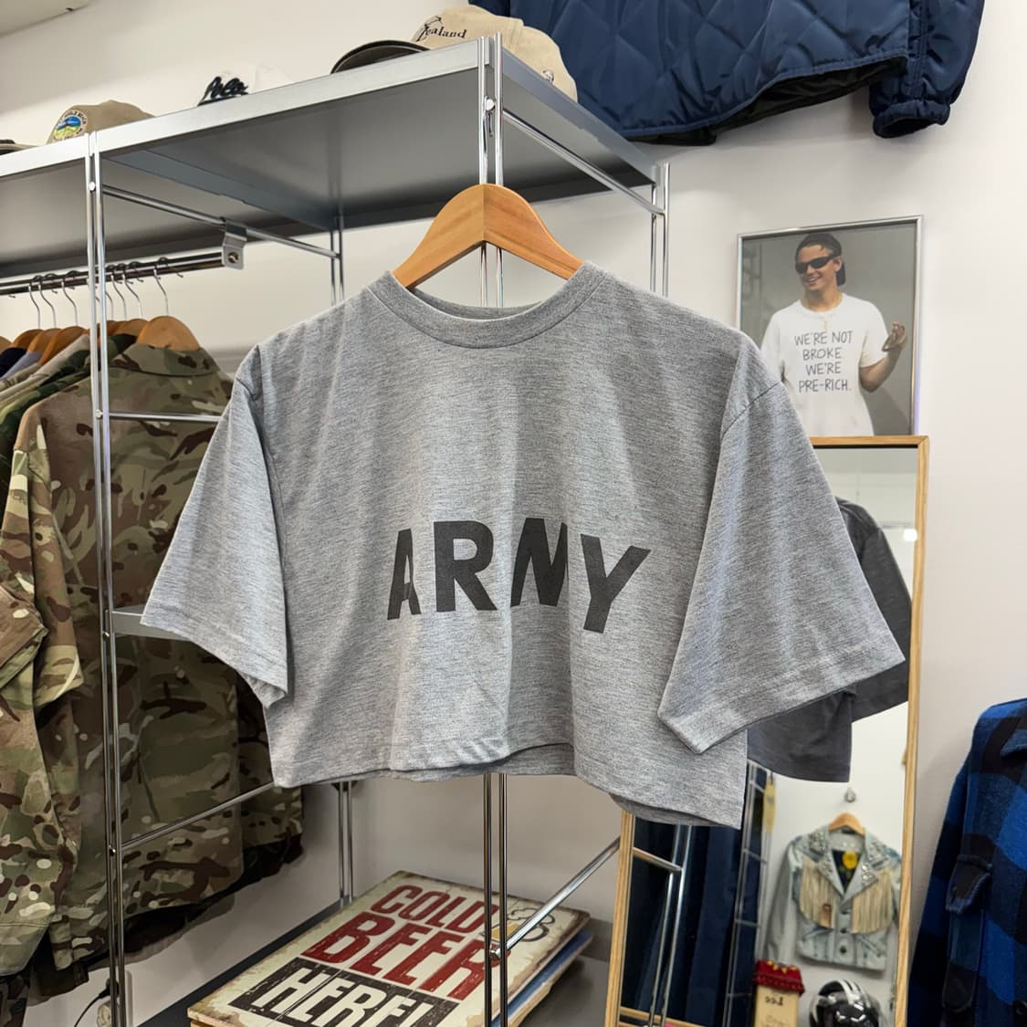 US Army 미군 크롭 티셔츠 (M)   상품이미지2