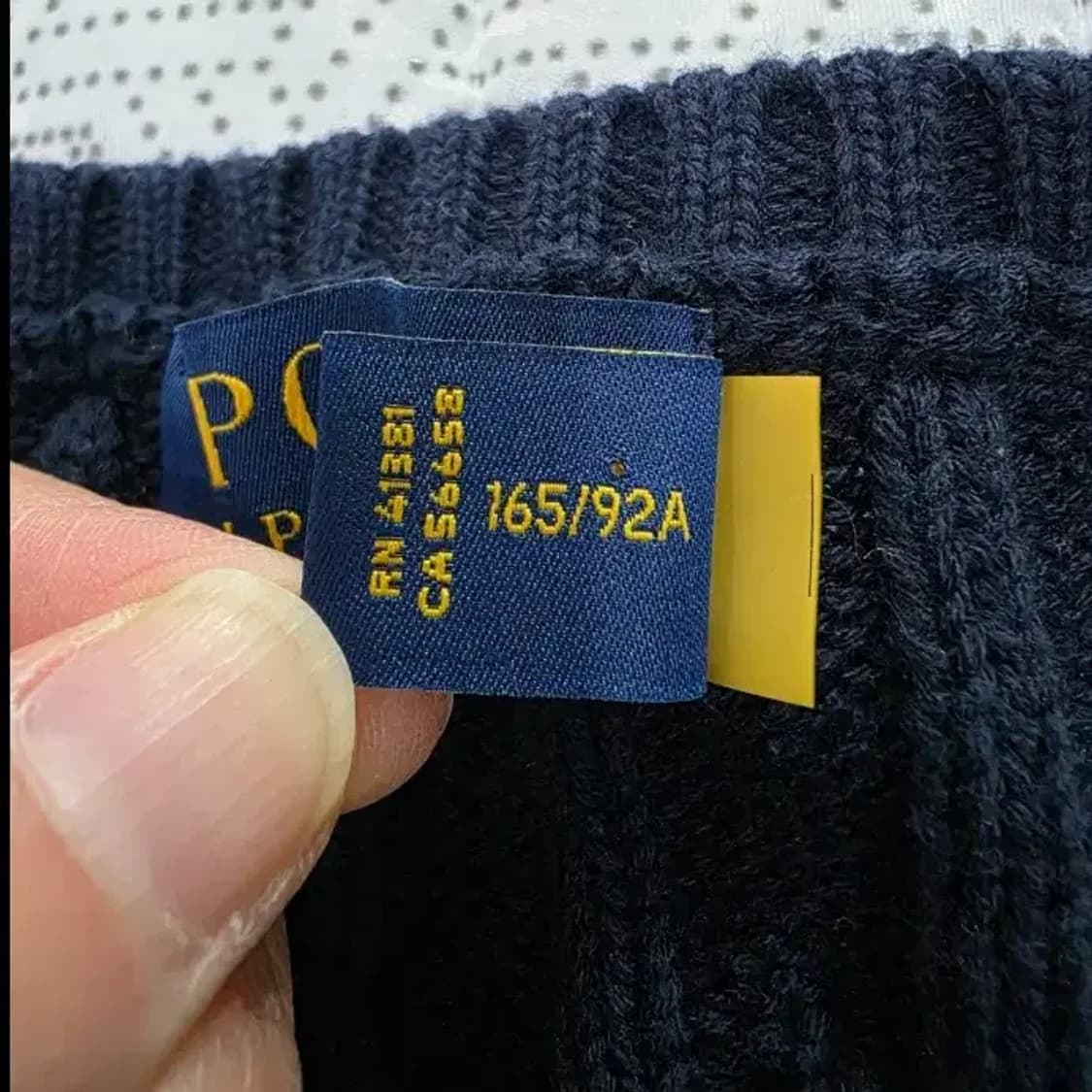 폴로 랄프로렌 브이넥 케이블 니트 남90 상품이미지4