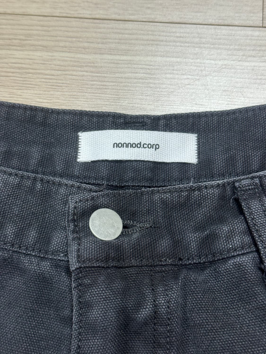 (2) 논노드 더블니 커버 팬츠 빈티지 블랙 상품이미지3