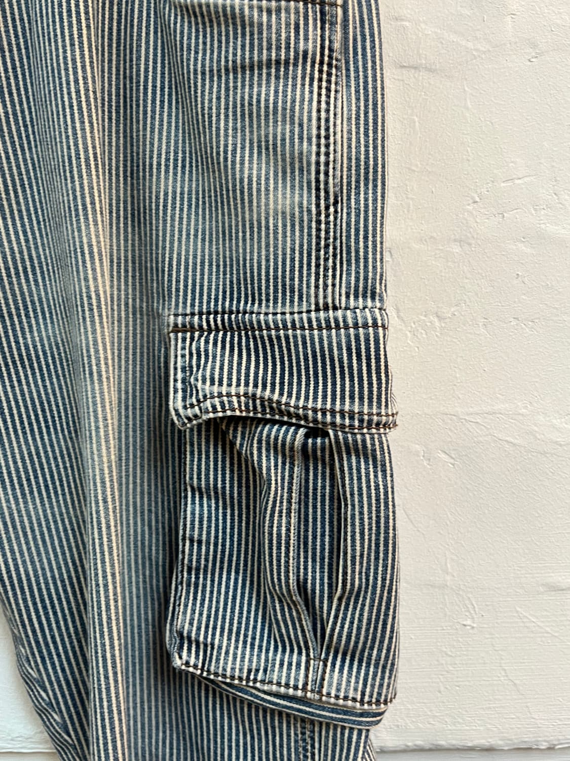 Global Work 스트라이프 데님 카고 진 L 상품이미지8