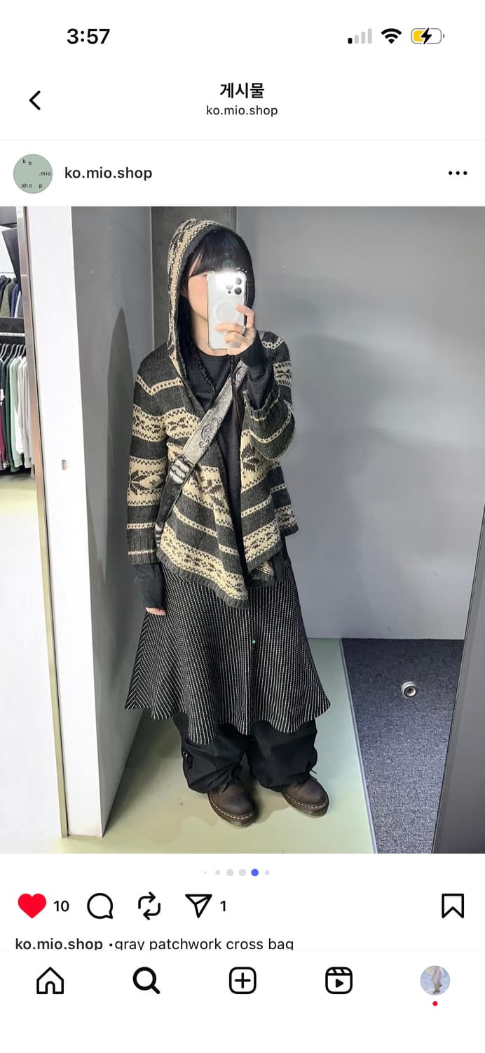 코미오 빈티지 패치워크 크로스백 상품이미지6