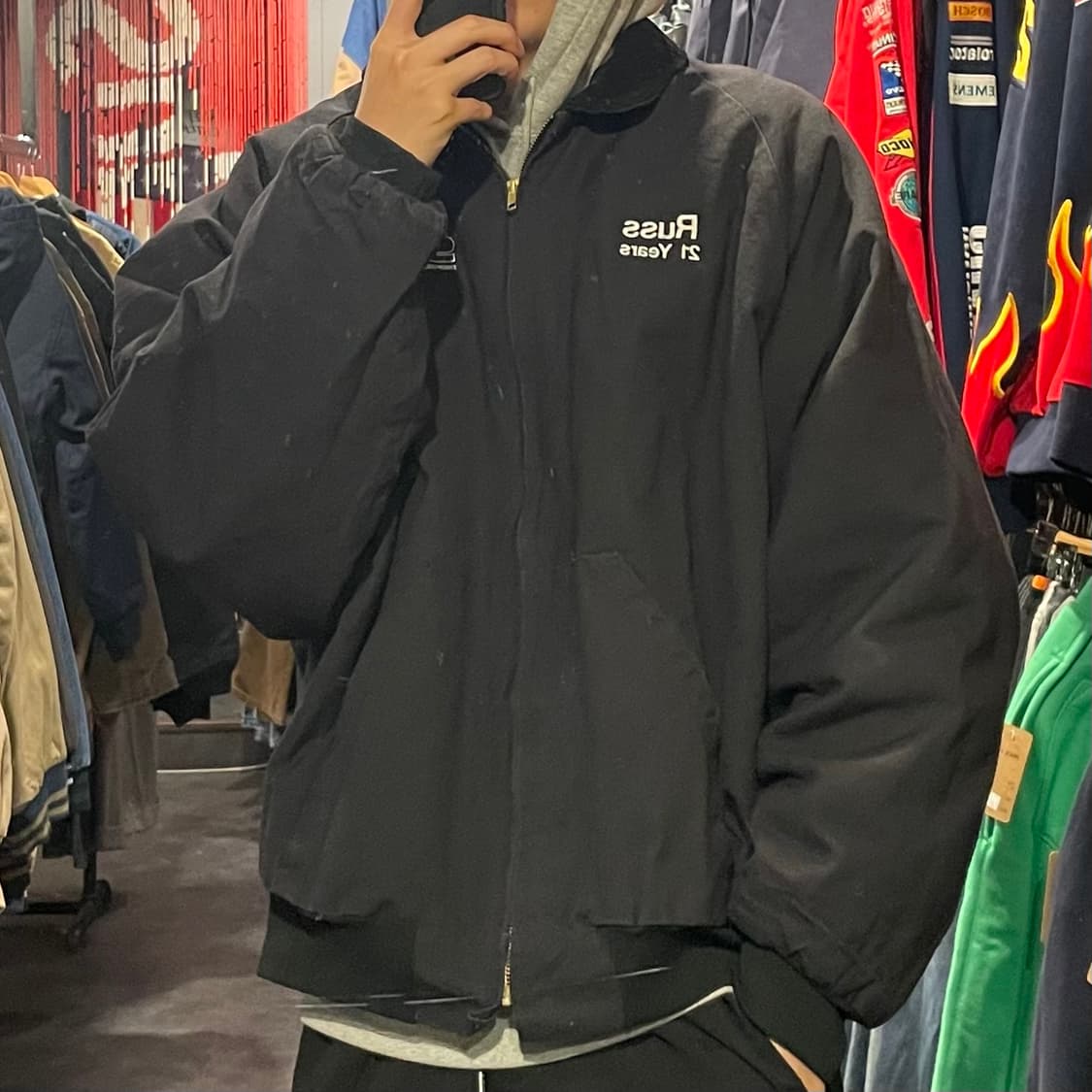 [IM] Vtg 빈티지 카라 블랙 워크자켓 상품이미지5