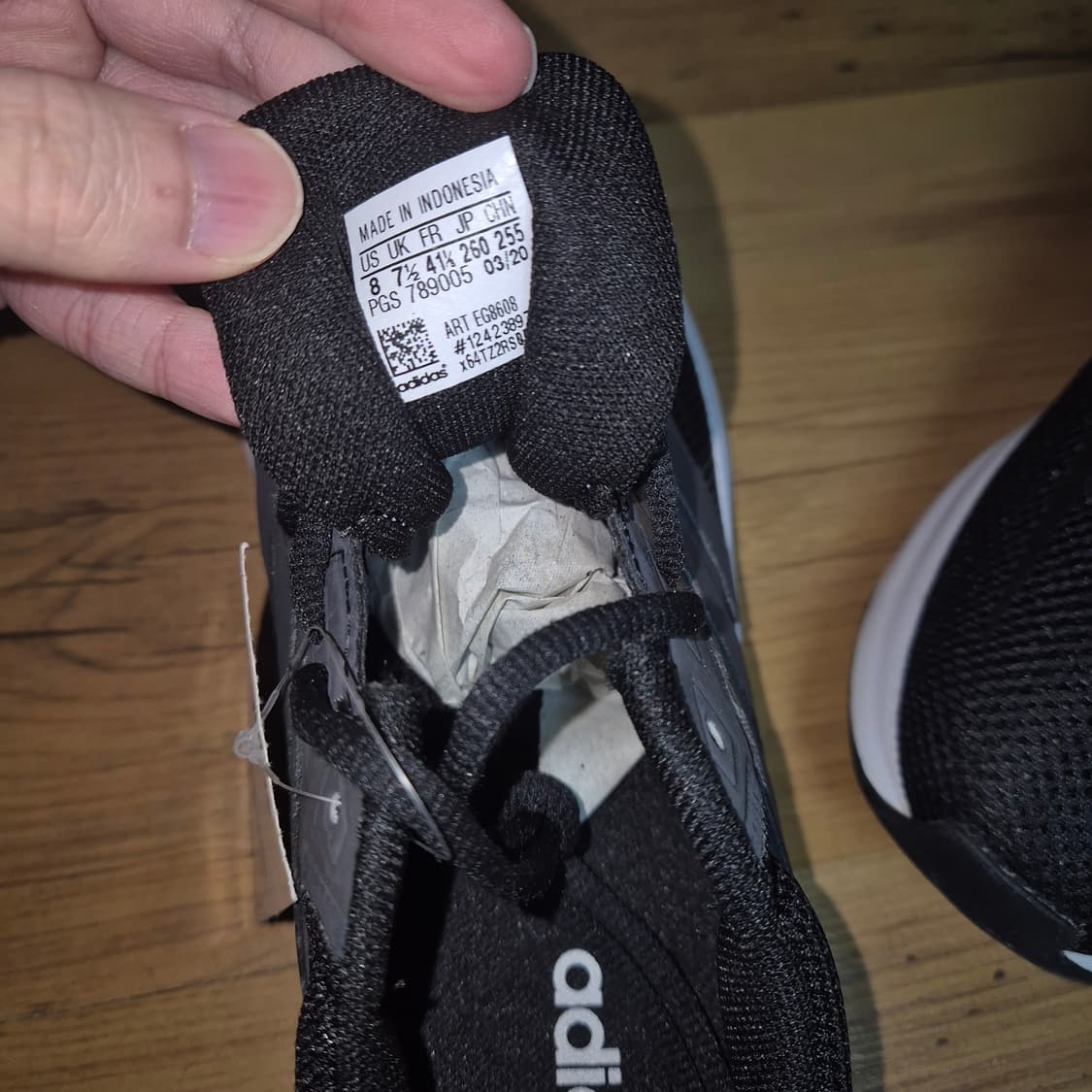 (새상품) 아디다스 러닝화 운동화 런팔콘 검정 260mm 상품이미지3