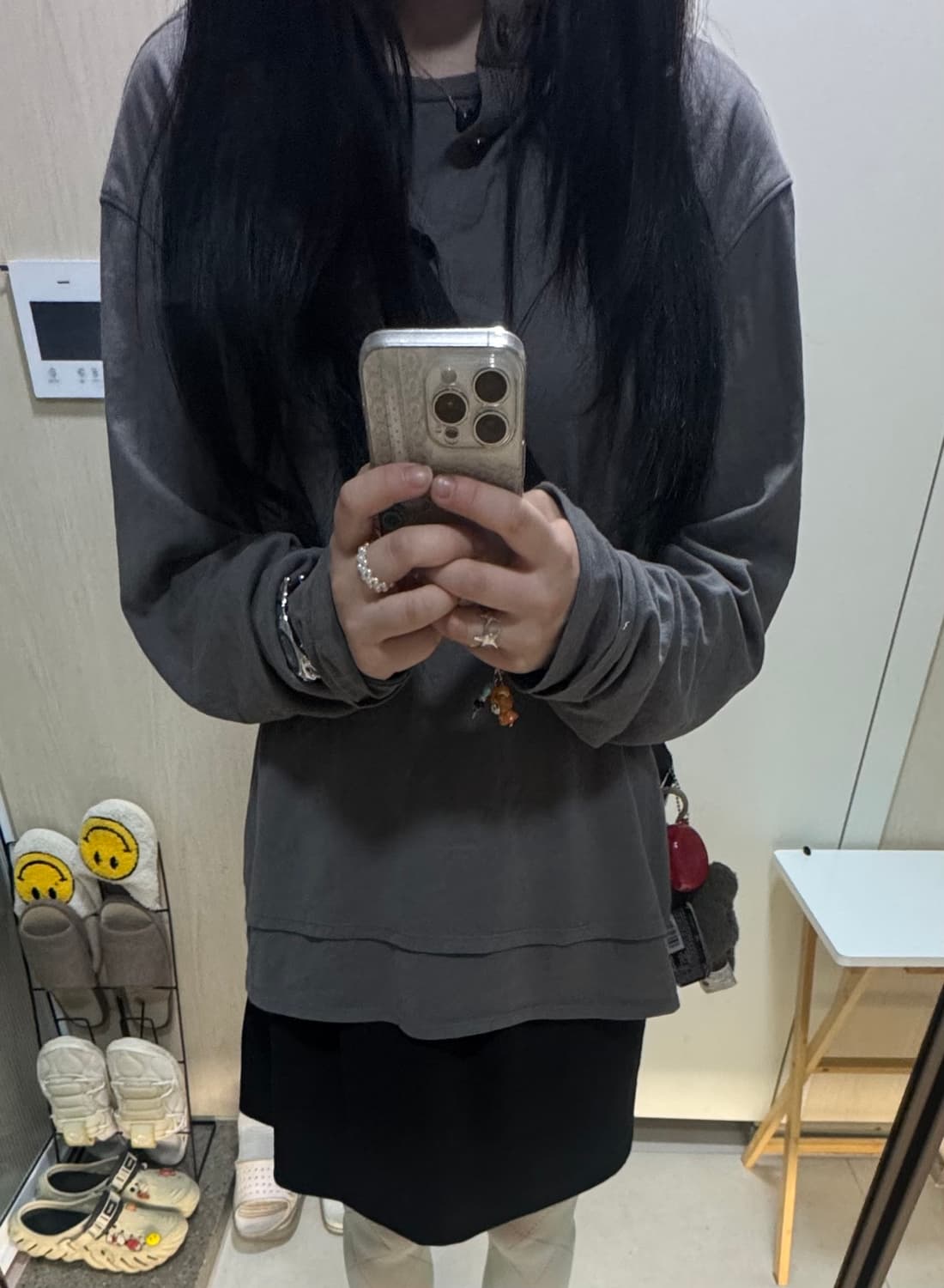 해칭룸 듀알 프론트 티 3사이즈 (그레이) 상품이미지3